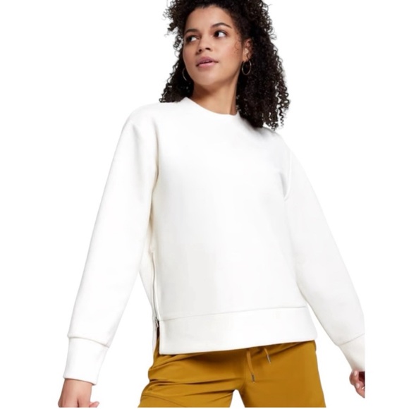 Sweaters - calia crewneck with side zipper slits